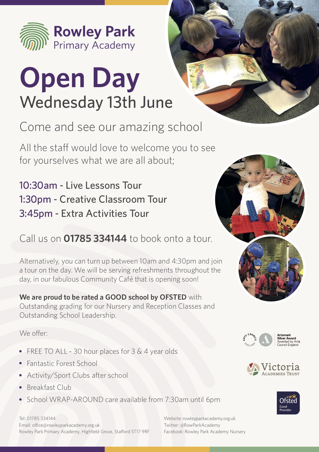 School Open Day Poster, Wednesday 13th June 2018